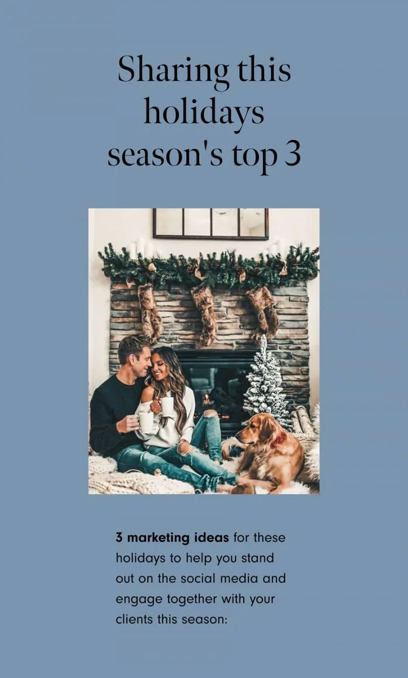 Top 3 marketing ideas for these holidays to stand out on social media and engage with clients this season